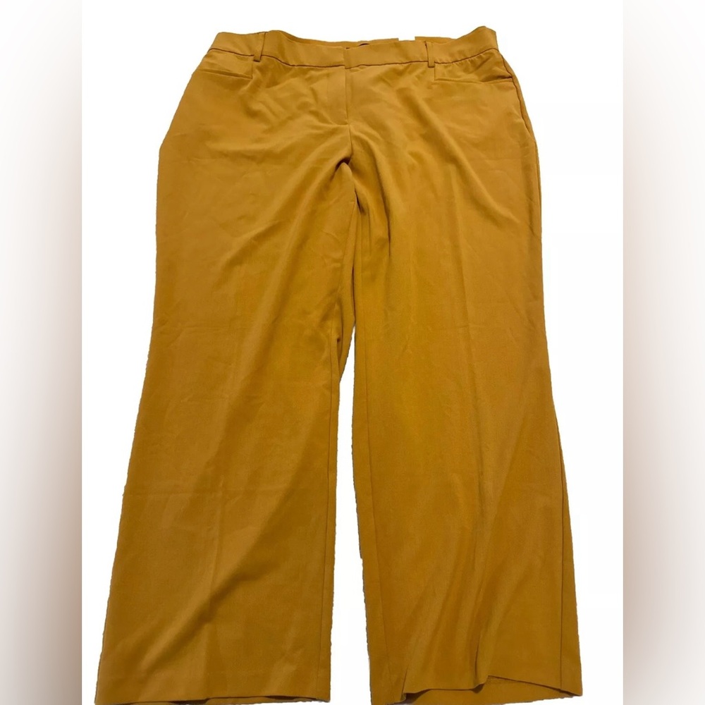 Ashley Stewart Mustard Yellow Dress Pants 26 NWT